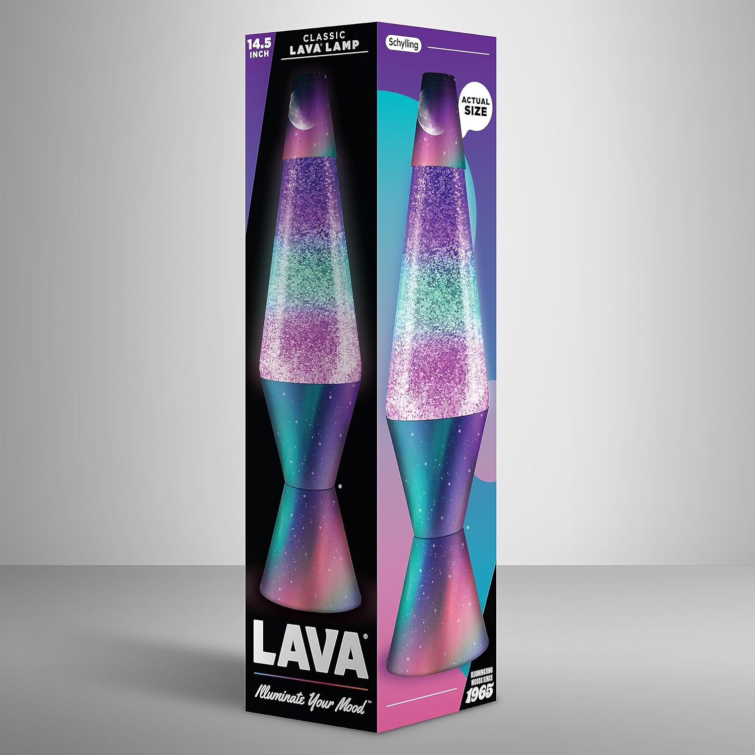 Lava? Lamp - 14.5 Polar Glimmer - The Original Motion Light - Silver Glitter. Multicolor Base and Globe - Item #2048 (Amazon Exclusive) - Image 9